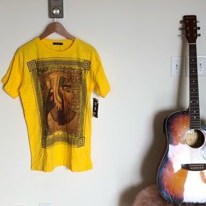 OMG T-Shirt yellow with print